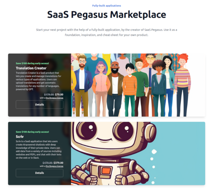 The SaaS Pegasus marketplace