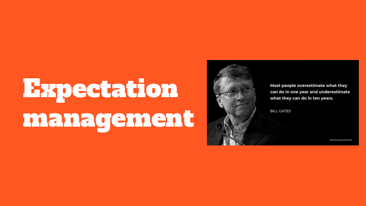 Expectation management